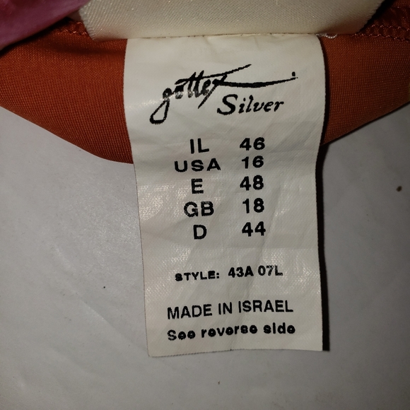 GOTTEX SWIMWEAR COPPER & GOLD ONE PIECE SWIMSUIT SIZE 16 - Picture 6 of 9